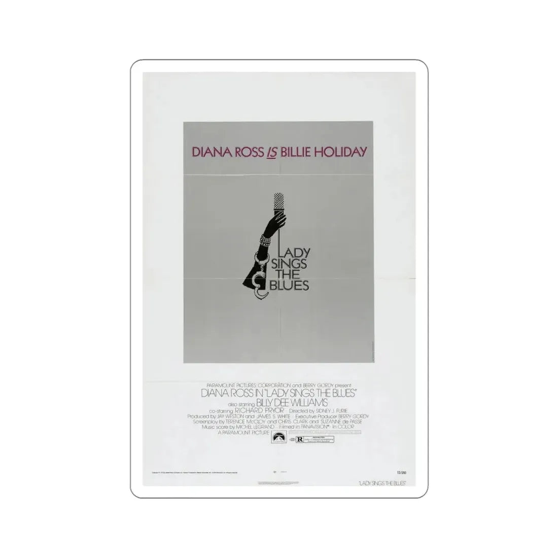 Lady Sings the Blues 1972 Movie Poster STICKER Vinyl Die-Cut Decal - The Sticker Space