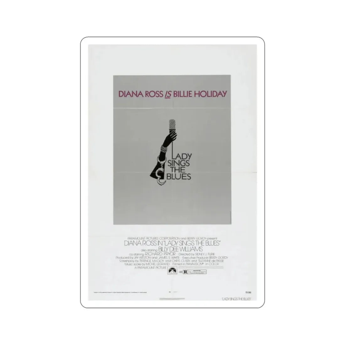 Lady Sings the Blues 1972 Movie Poster STICKER Vinyl Die-Cut Decal - The Sticker Space