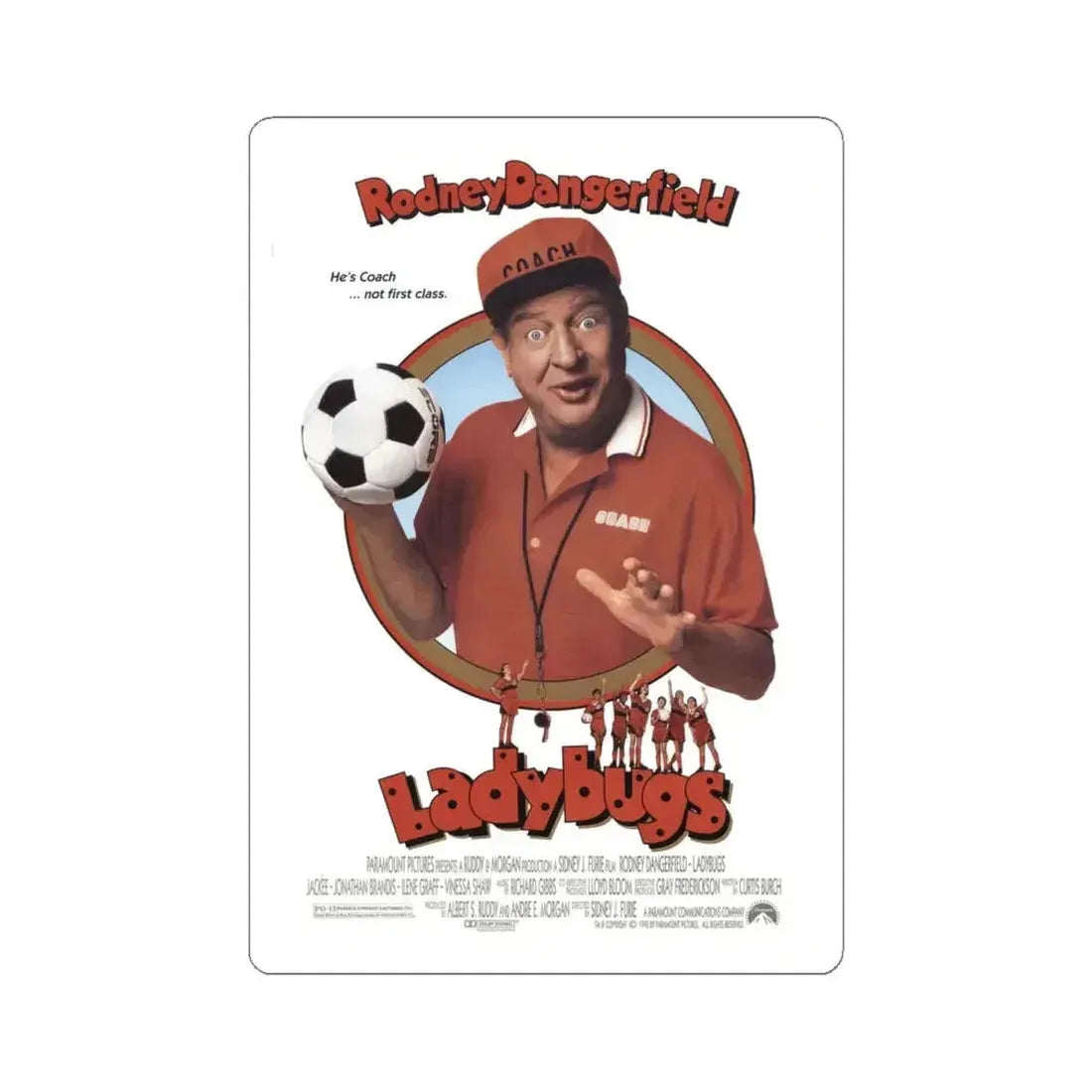 Ladybugs 1992 Movie Poster - STICKER Vinyl Kiss-Cut Decal 4 Inch White - The Sticker Space