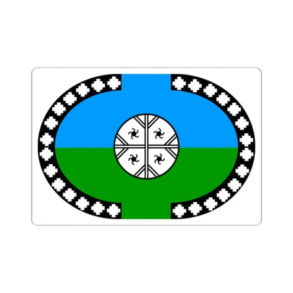 Lafquenche flag (Argentina) STICKER Vinyl Kiss-Cut Decal 2 Inch White - The Sticker Space