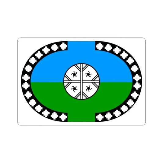 Lafquenche flag (Argentina) STICKER Vinyl Kiss-Cut Decal 2 Inch White - The Sticker Space