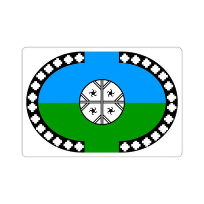 Lafquenche flag (Argentina) STICKER Vinyl Kiss-Cut Decal 4 Inch White - The Sticker Space