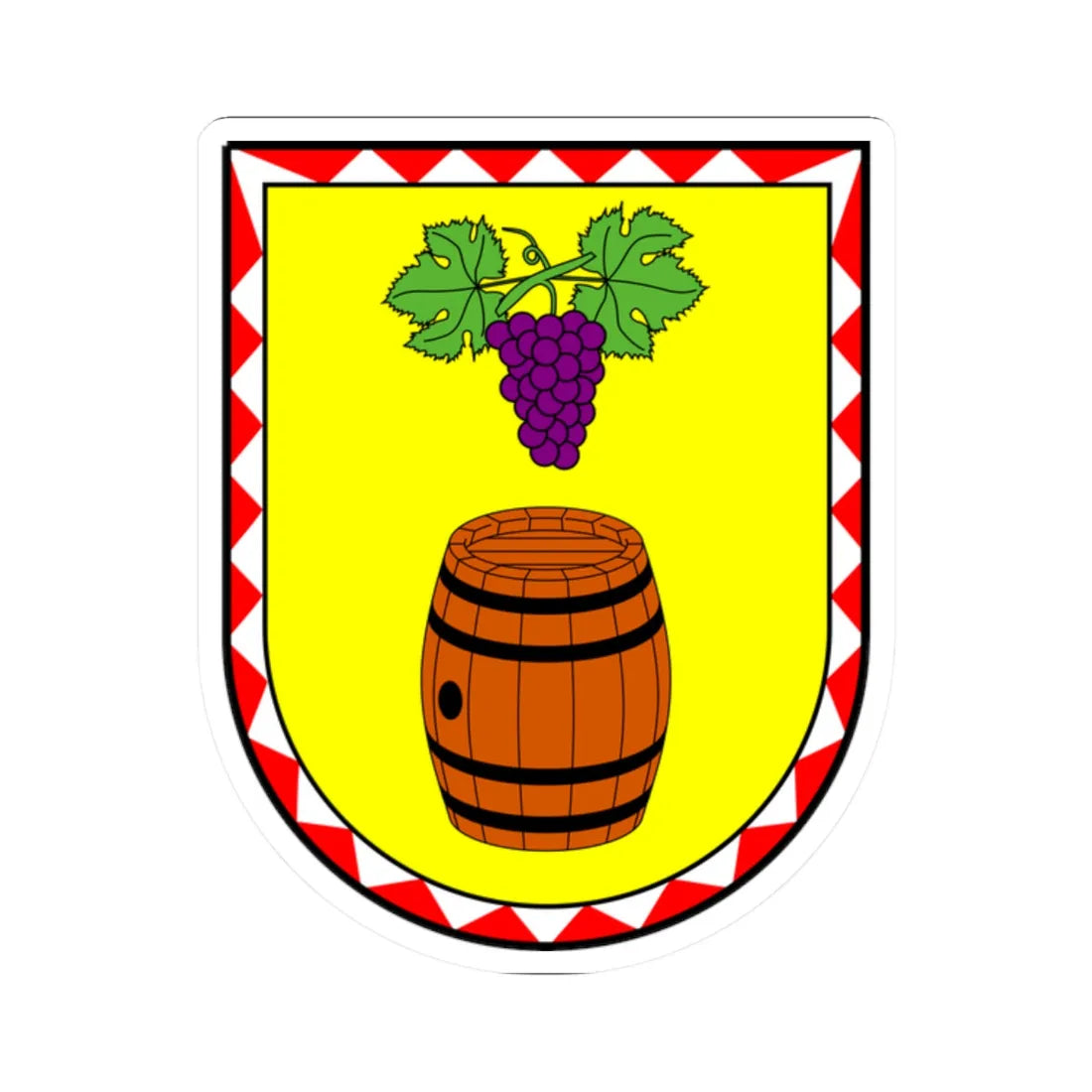 Lagundo-Stemma (Italy) (Coat of Arms) STICKER Vinyl Kiss-Cut Decal 2 Inch White - The Sticker Space