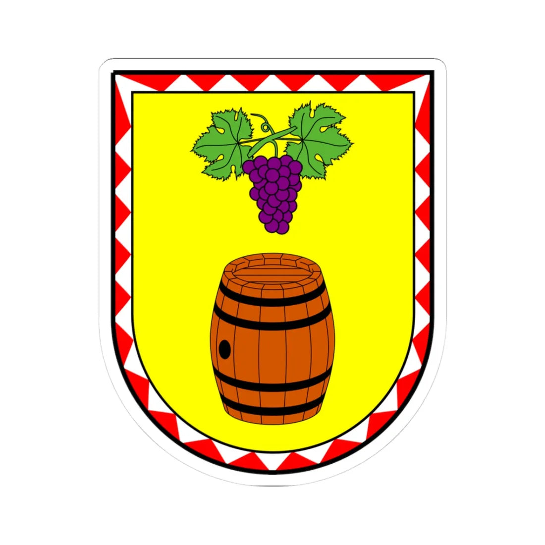 Lagundo-Stemma (Italy) (Coat of Arms) STICKER Vinyl Kiss-Cut Decal 3 Inch White - The Sticker Space