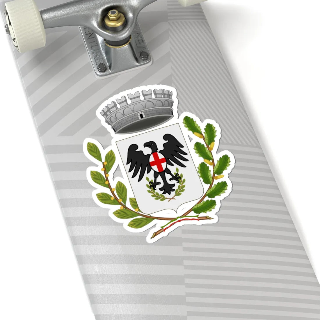Laigueglia-Stemma Stile Waterbottle (Italy) (Coat of Arms) STICKER Vinyl Kiss-Cut Decal - The Sticker Space