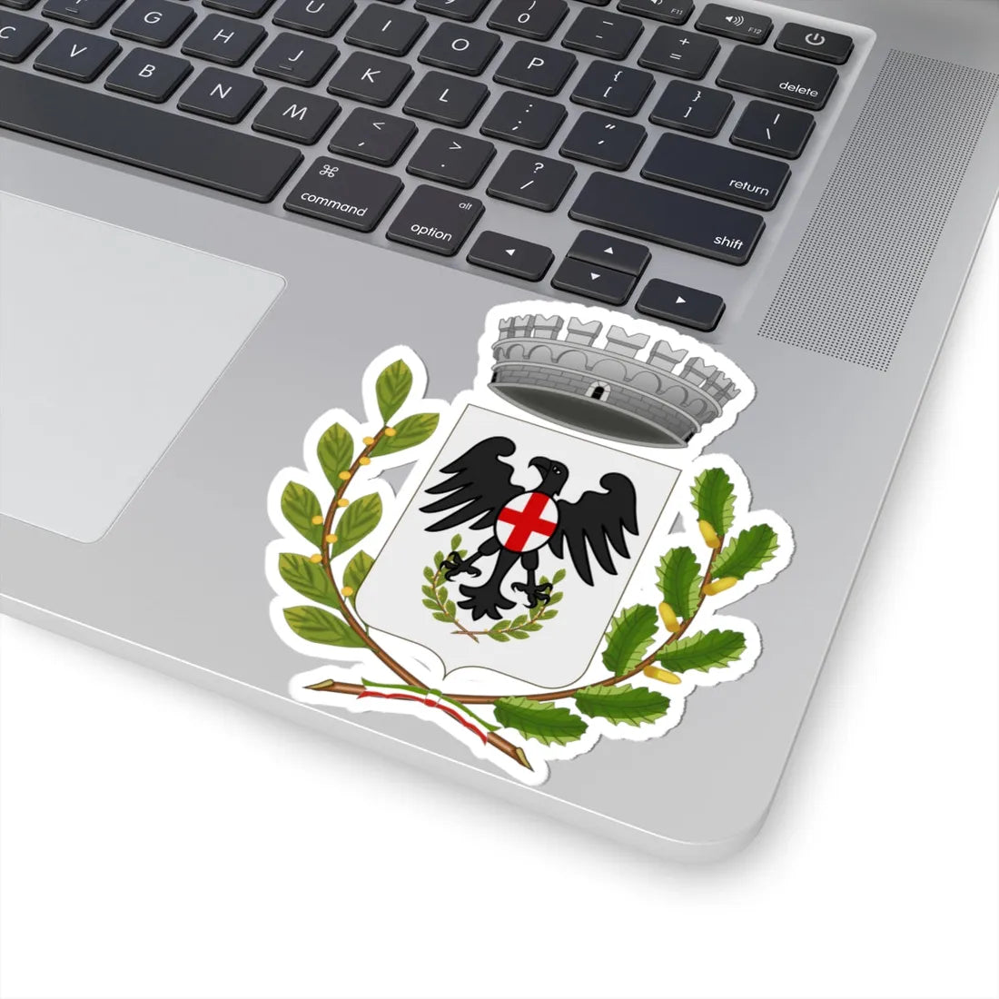 Laigueglia-Stemma Stile Waterbottle (Italy) (Coat of Arms) STICKER Vinyl Kiss-Cut Decal - The Sticker Space