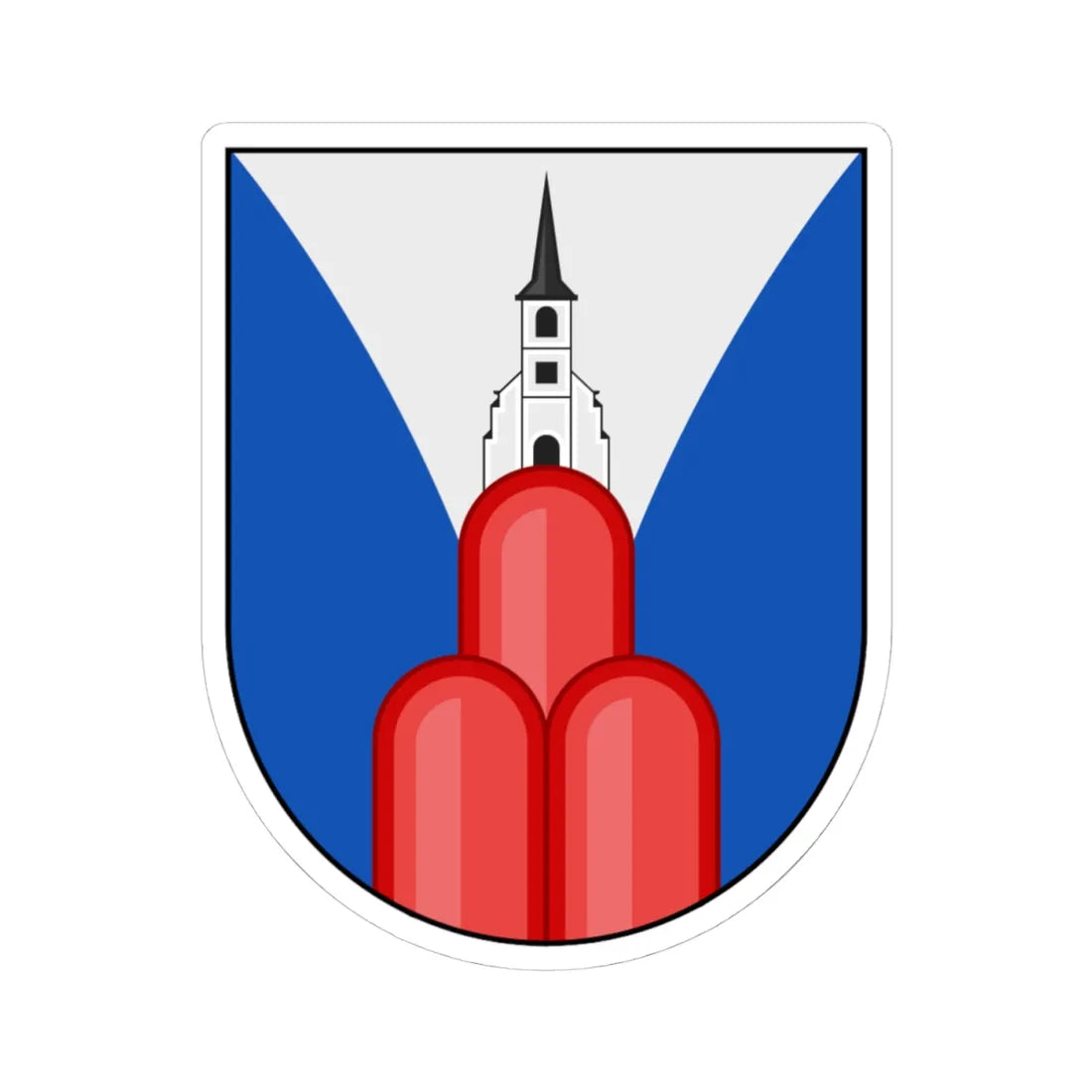 Laives-Stemma (Italy) (Coat of Arms) STICKER Vinyl Kiss-Cut Decal 4 Inch White - The Sticker Space