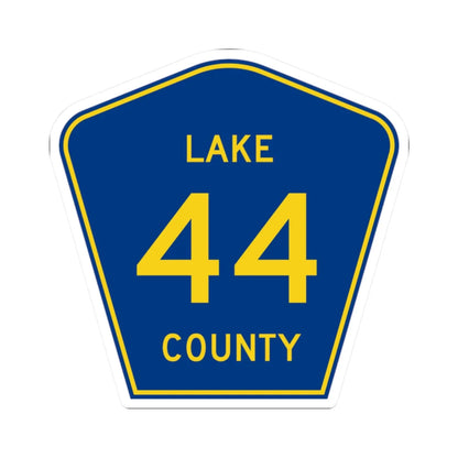Lake County 44 (Florida) (Road Sign) STICKER Vinyl Kiss-Cut Decal 2 Inch White - The Sticker Space