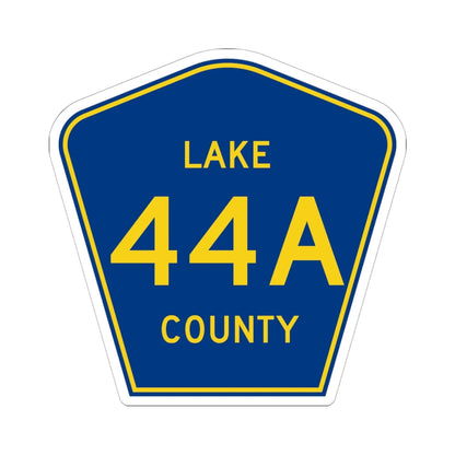 Lake County 44A (Florida) (Road Sign) STICKER Vinyl Kiss-Cut Decal 6 Inch White - The Sticker Space