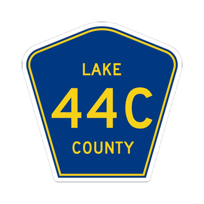 Lake County 44C (Florida) (Road Sign) STICKER Vinyl Kiss-Cut Decal 4 Inch White - The Sticker Space