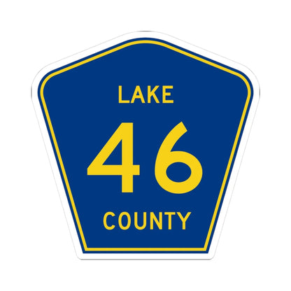 Lake County 46 (Florida) (Road Sign) STICKER Vinyl Kiss-Cut Decal 3 Inch White - The Sticker Space