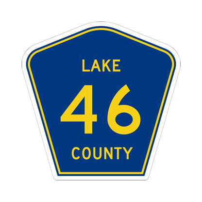 Lake County 46 (Florida) (Road Sign) STICKER Vinyl Kiss-Cut Decal 6 Inch White - The Sticker Space