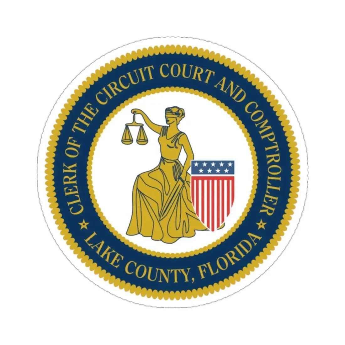 Lake County Florida Clerk of the Circuit Court and Comptroller STICKER Vinyl Die-Cut Decal - The Sticker Space