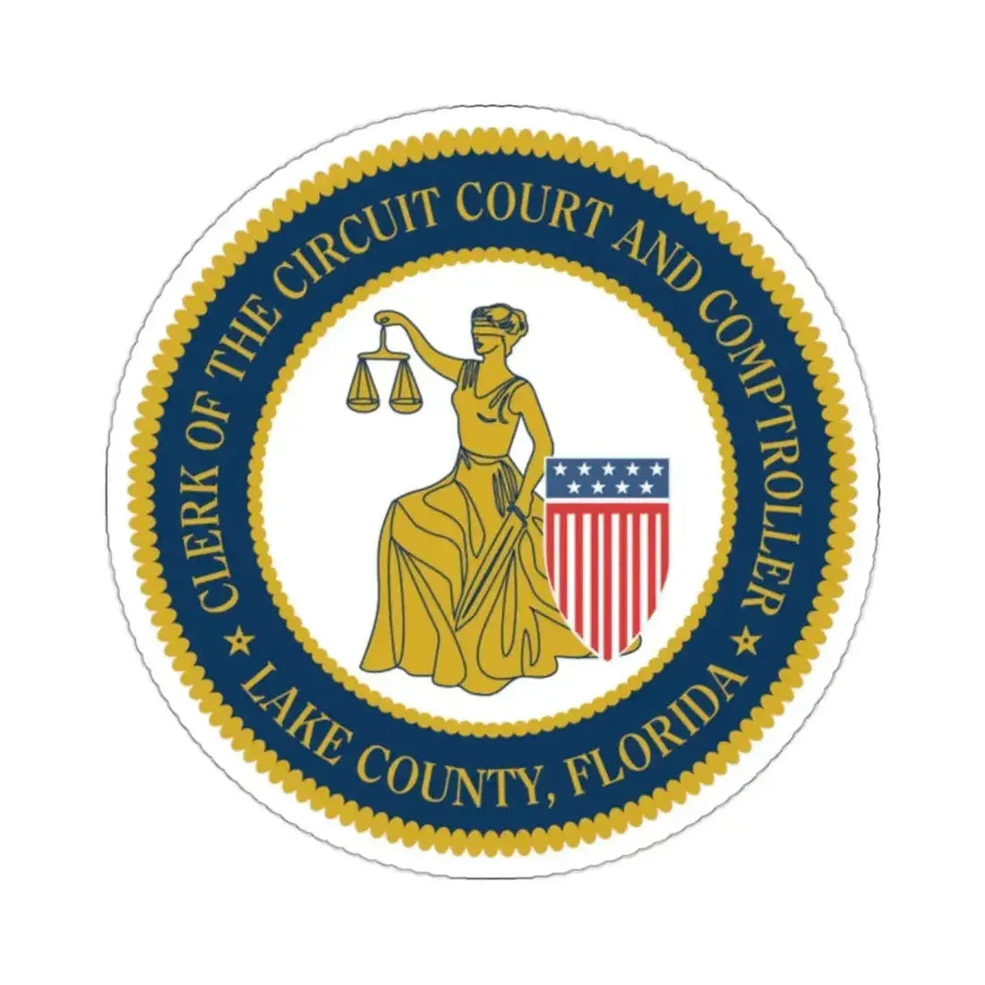 Lake County Florida   Clerk of the Circuit Court and Comptroller - STICKER Vinyl Kiss-Cut Decal - The Sticker Space