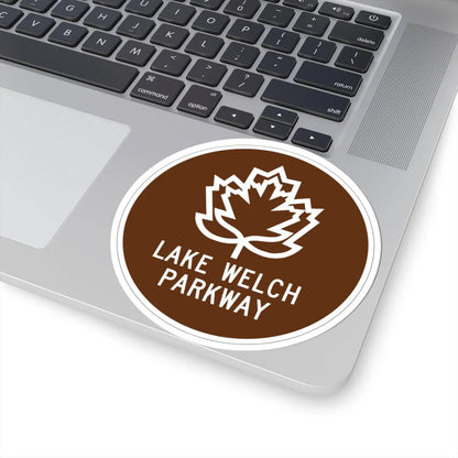 Lake Welch Pkwy Shield (New York) (Road Sign) STICKER Vinyl Kiss-Cut Decal - The Sticker Space