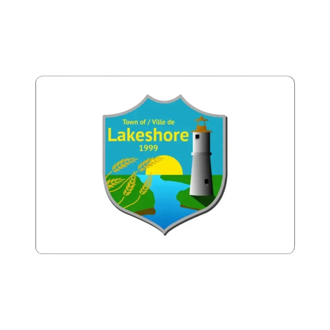 Lakeshore Ontario Flag (Canada) STICKER Vinyl Kiss-Cut Decal 2 Inch White - The Sticker Space