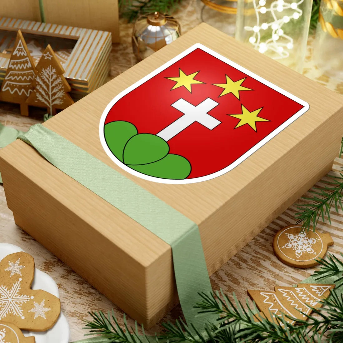 Lalden-coat of arms (Switzerland) (Coat of Arms) STICKER Vinyl Kiss-Cut Decal - The Sticker Space