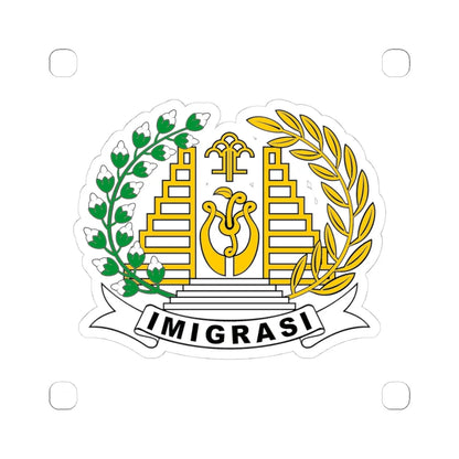 Lambang Imigrasi Kemenkumham (Indonesia) (Coat of Arms) STICKER Vinyl Kiss-Cut Decal 4 Inch White - The Sticker Space