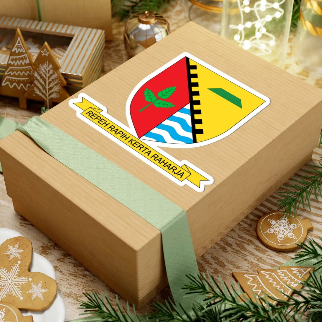 Lambang Kabupaten Bandung Jawa Barat Indonesia (Indonesia) (Coat of Arms) STICKER Vinyl Kiss-Cut Decal - The Sticker Space