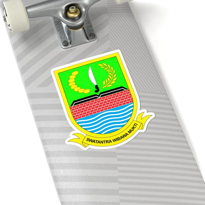 Lambang Kabupaten Bekasi (Indonesia) (Coat of Arms) STICKER Vinyl Kiss-Cut Decal - The Sticker Space