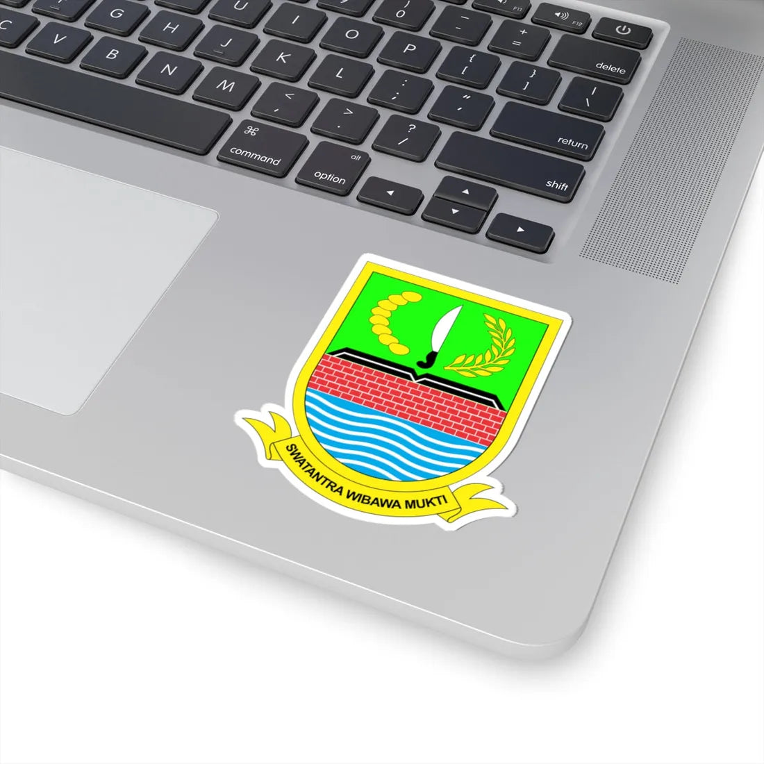 Lambang Kabupaten Bekasi (Indonesia) (Coat of Arms) STICKER Vinyl Kiss-Cut Decal - The Sticker Space