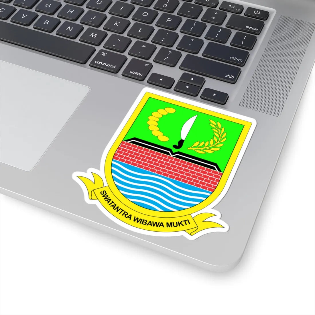 Lambang Kabupaten Bekasi (Indonesia) (Coat of Arms) STICKER Vinyl Kiss-Cut Decal - The Sticker Space