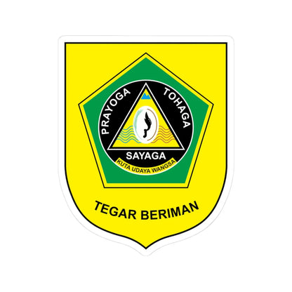 Lambang Kabupaten Bogor (Indonesia) (Coat of Arms) STICKER Vinyl Kiss-Cut Decal 3 Inch White - The Sticker Space