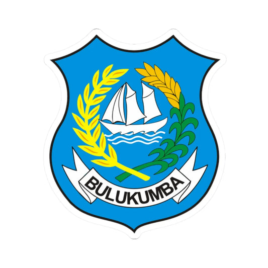 Lambang Kabupaten Bulukumba (Indonesia) (Coat of Arms) STICKER Vinyl Kiss-Cut Decal 2 Inch White - The Sticker Space