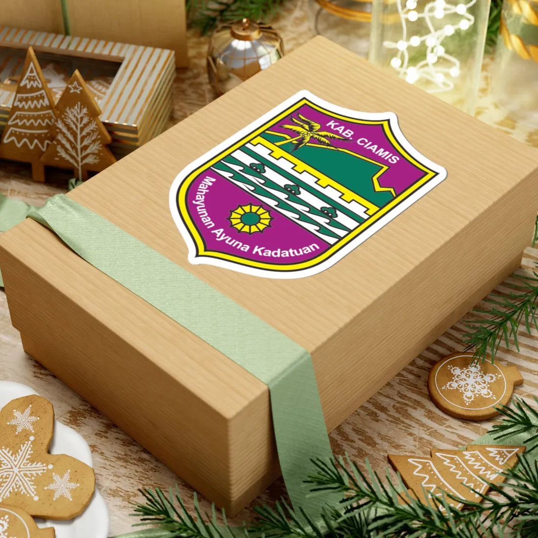 LAMBANG KABUPATEN CIAMIS (Indonesia) (Coat of Arms) STICKER Vinyl Kiss-Cut Decal - The Sticker Space