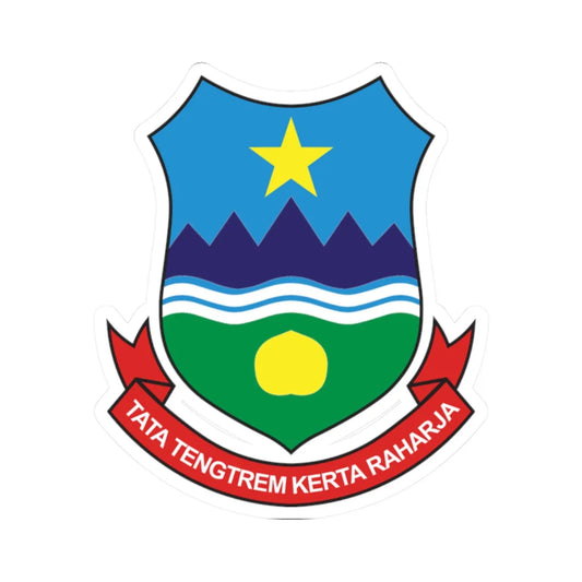 Lambang Kabupaten Garut (Indonesia) (Coat of Arms) STICKER Vinyl Kiss-Cut Decal 2 Inch White - The Sticker Space