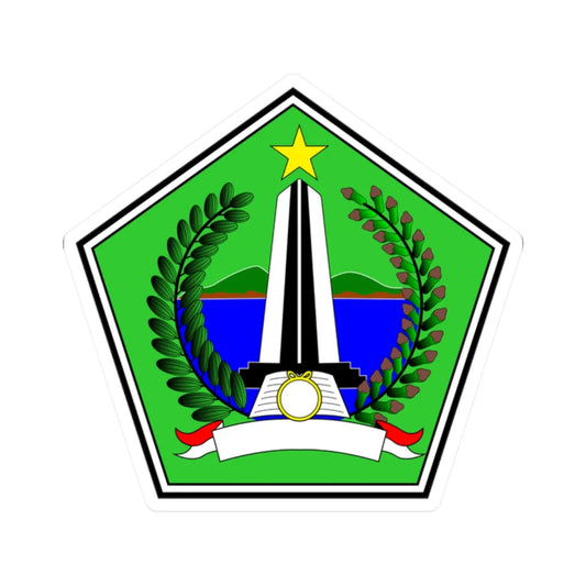 Lambang Kabupaten Kolaka Utara (Indonesia) (Coat of Arms) STICKER Vinyl Kiss-Cut Decal 2 Inch White - The Sticker Space