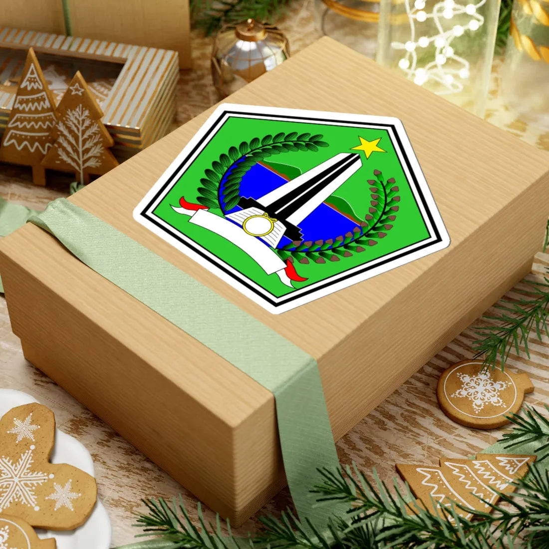 Lambang Kabupaten Kolaka Utara (Indonesia) (Coat of Arms) STICKER Vinyl Kiss-Cut Decal - The Sticker Space