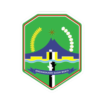 Lambang Kabupaten Majalengka (Indonesia) (Coat of Arms) STICKER Vinyl Kiss-Cut Decal 2 Inch White - The Sticker Space