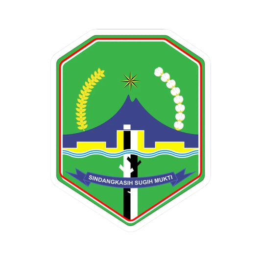 Lambang Kabupaten Majalengka (Indonesia) (Coat of Arms) STICKER Vinyl Kiss-Cut Decal 2 Inch White - The Sticker Space
