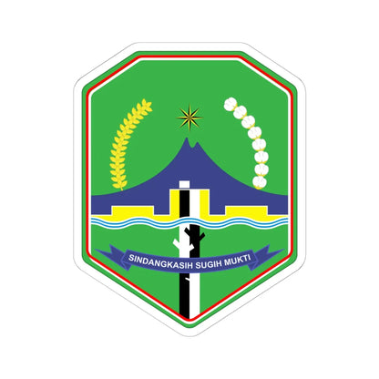 Lambang Kabupaten Majalengka (Indonesia) (Coat of Arms) STICKER Vinyl Kiss-Cut Decal 6 Inch White - The Sticker Space