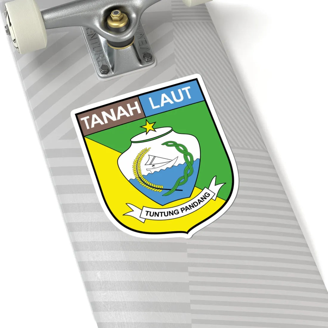Lambang Kabupaten Tanah Laut (Indonesia) (Coat of Arms) STICKER Vinyl Kiss-Cut Decal - The Sticker Space