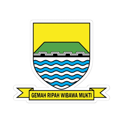 Lambang Kota Bandung (Indonesia) (Coat of Arms) STICKER Vinyl Kiss-Cut Decal 6 Inch White - The Sticker Space