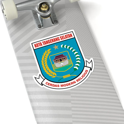 Lambang Kota Tangerang Selatan (Indonesia) (Coat of Arms) STICKER Vinyl Kiss-Cut Decal - The Sticker Space