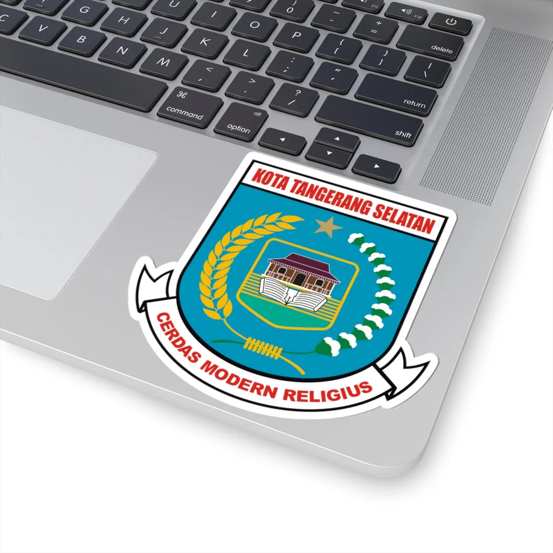 Lambang Kota Tangerang Selatan (Indonesia) (Coat of Arms) STICKER Vinyl Kiss-Cut Decal - The Sticker Space