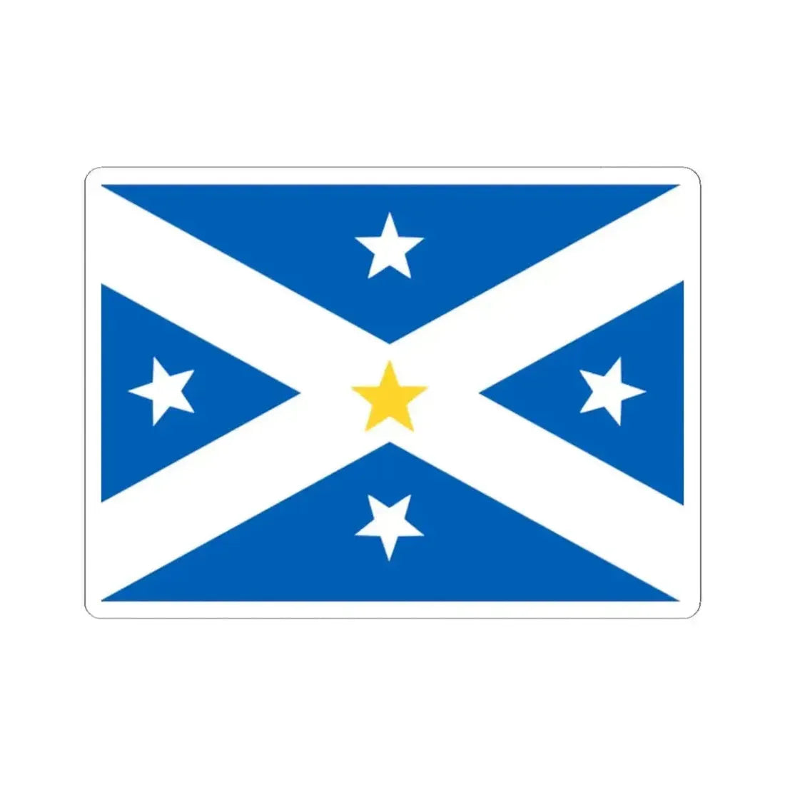 Lambing Flat riots banner flag (Australia) STICKER Vinyl Kiss-Cut Decal 2 Inch White - The Sticker Space