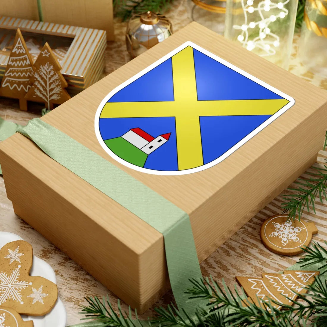 Lamone-coat of arms (Switzerland) (Coat of Arms) STICKER Vinyl Kiss-Cut Decal - The Sticker Space