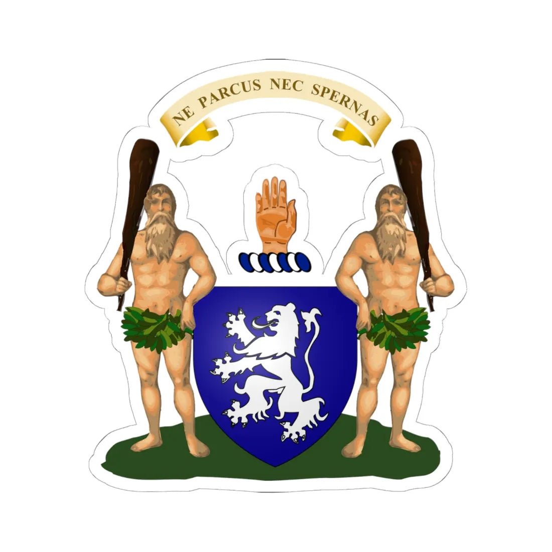 Lamont of That Ilk coat of arms (Scotland) (Coat of Arms) STICKER Vinyl Kiss-Cut Decal 6 Inch White - The Sticker Space