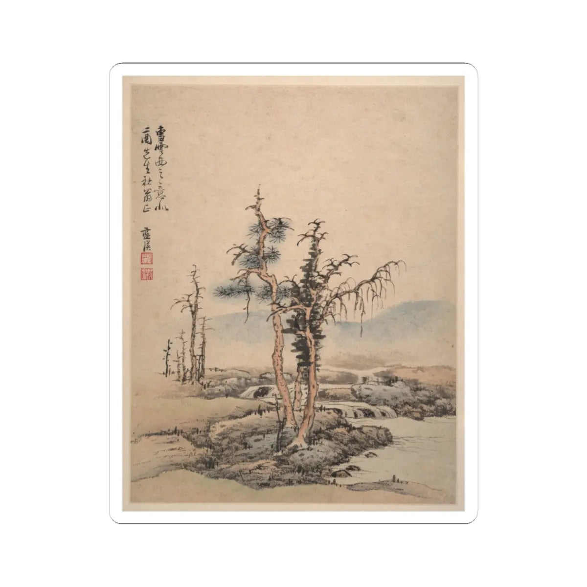 Lan Ying - Landscapes after Song and Yuan masters - 1642 v6 - STICKER Vinyl Kiss-Cut Decal