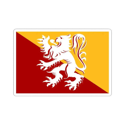 Lanaken vlag (Belgium) STICKER Vinyl Kiss-Cut Decal 3 Inch White - The Sticker Space