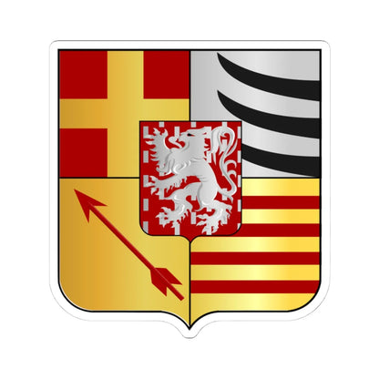 Lanaken wapen (Belgium) (Coat of Arms) STICKER Vinyl Kiss-Cut Decal 4 Inch White - The Sticker Space