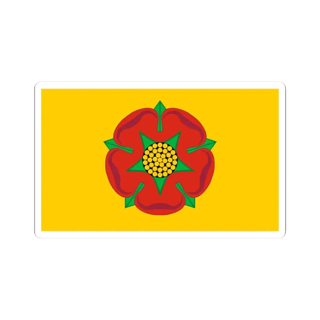 Lancashire County Flag (England) STICKER Vinyl Kiss-Cut Decal 3 Inch White - The Sticker Space
