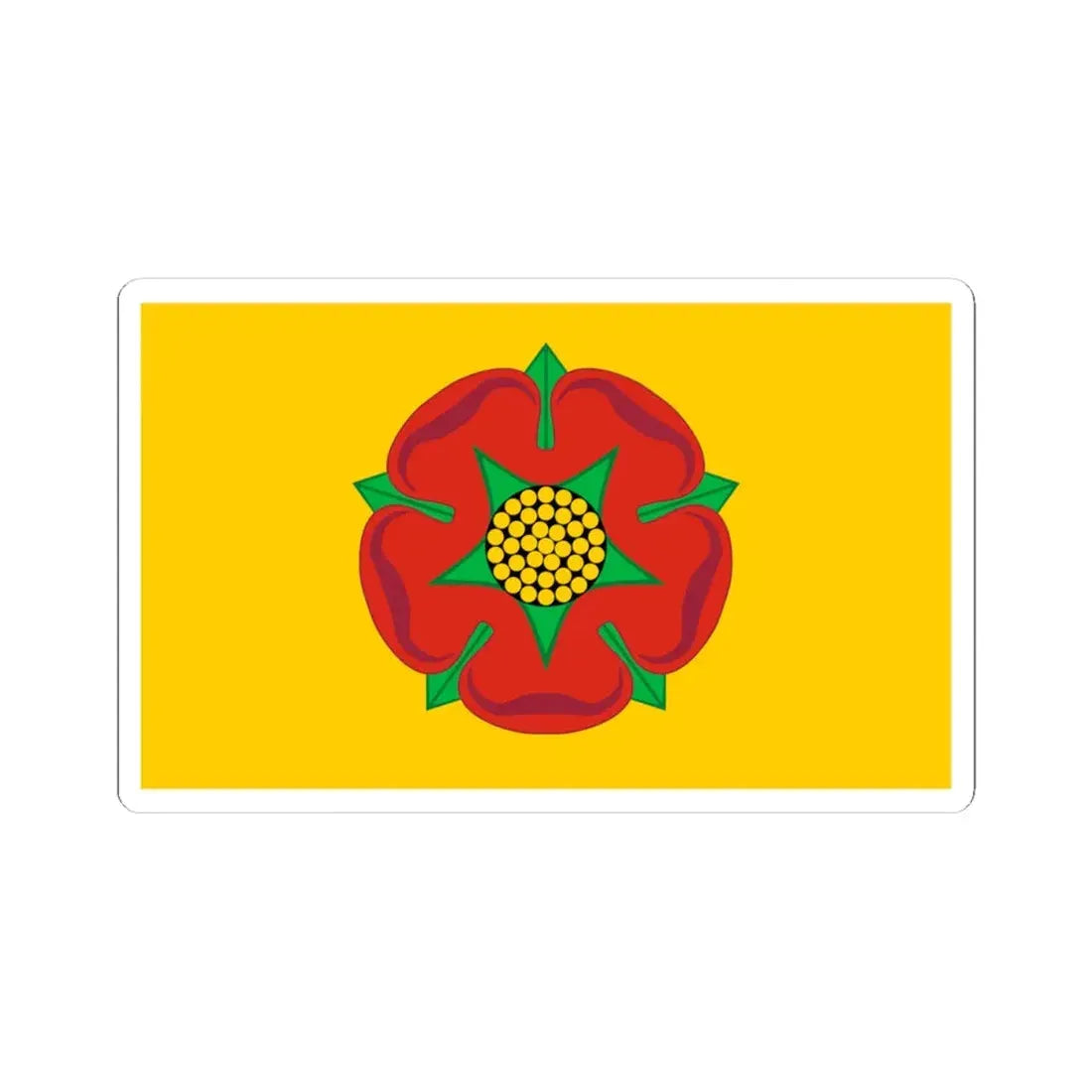 Lancashire County Flag (England) STICKER Vinyl Kiss-Cut Decal 4 Inch White - The Sticker Space
