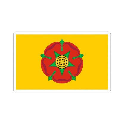 Lancashire County Flag (England) STICKER Vinyl Kiss-Cut Decal 4 Inch White - The Sticker Space