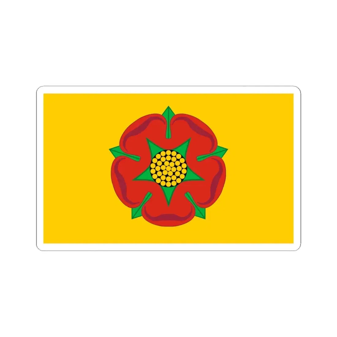 Lancashire County Flag (England) STICKER Vinyl Kiss-Cut Decal 6 Inch White - The Sticker Space