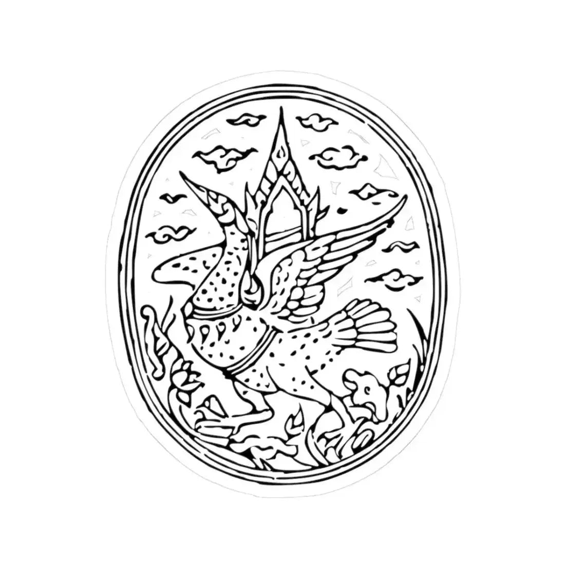 Lanchakon 1950 p. 56b (Thailand) STICKER Vinyl Kiss-Cut Decal 3 Inch White - The Sticker Space